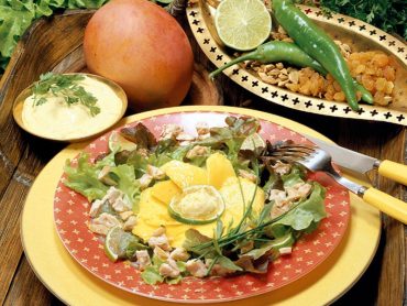 salade indienne mangue et poulet
