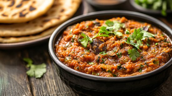 caviar d'aubergine version indienne