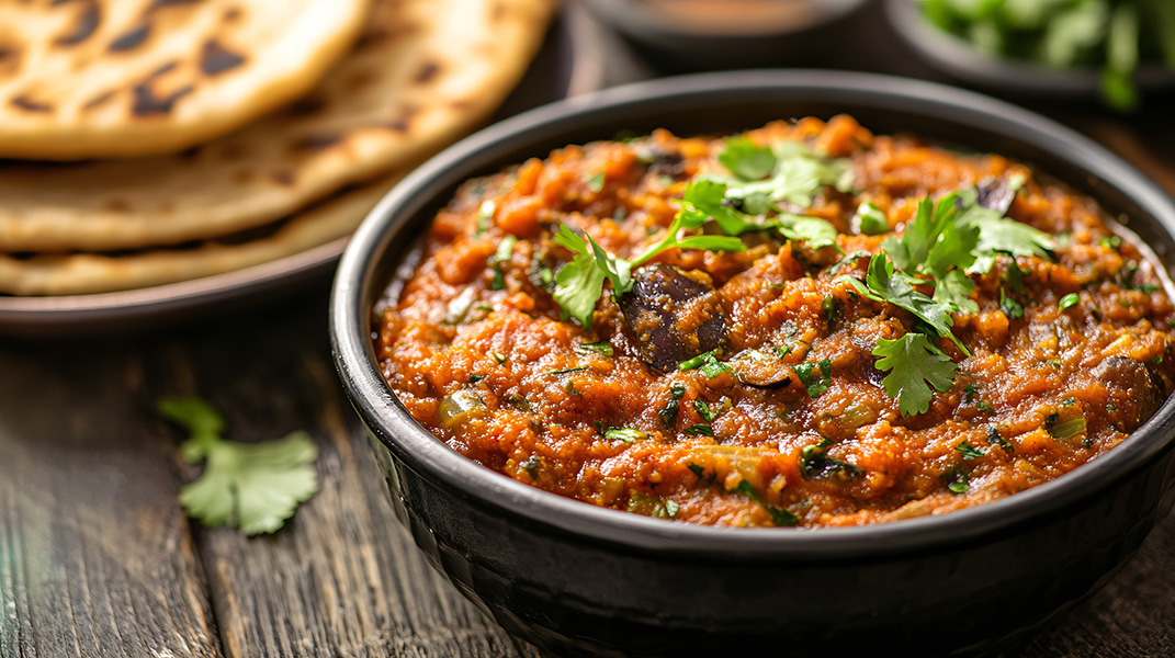 caviar d'aubergine version indienne